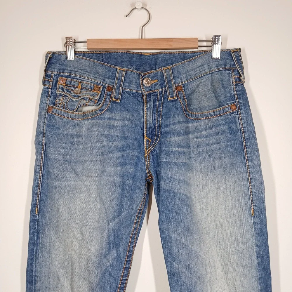 True Religion World Tour Jeans Men's 32 Blue Made in USA Denim Straight